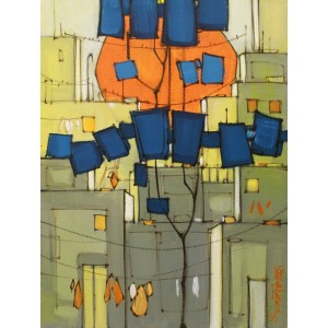 Salman Farooqi, 16 x 12 Inch, Acrylic on Canvas, Cityscape Painting, AC-SF-337